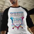 Bruh It's My 100 Days Of School Baseball Ice Cream Drip Boys Baseball Raglan Shirt