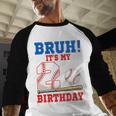 Bruh It's My 2nd Birthday Boy Baseball Themed Party Baseball Raglan Shirt