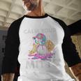 Calm Your Mitts Baseball Ice Cream Drip Crossed Bats Sport Baseball Raglan Shirt