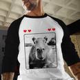 Capybara Love Valentines Day Cute Animal Hearts Raglan Baseball Tee Baseball Raglan Shirt Capybara Love Valentines Day Cute Animal Hearts Raglan Baseball Tee Baseball Raglan Shirt