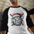 Christmas Baseball Boy Youth Kid Men Santa Hat Xmas Baseball Baseball Raglan Shirt