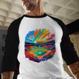Colorful Baseball Field Home Run Baseball Player Fans Baseball Raglan Shirt