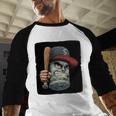 Cool Dollar Bill Guy With Cap And Baseball Costume Premium Tri-Blend Baseball Raglan Shirt Cool Dollar Bill Guy With Cap And Baseball Costume Premium Tri-Blend Baseball Raglan Shirt