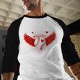 Cute Baseball &Cupid Wings Happy Valentines Boys Men Baseball Raglan Shirt