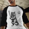 Cute Kitten Playing Baseball Hitter Bat Cool Baseball Cat Baseball Raglan Shirt Cute Kitten Playing Baseball Hitter Bat Cool Baseball Cat Baseball Raglan Shirt