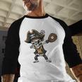 Dabbing Pirate Skeleton Baseball Dab Costume Boys Kids Men Baseball Raglan Shirt