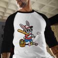 Easter Bunny Baseball Player Batter Rabbit Boys Kids Men Baseball Raglan Shirt Easter Bunny Baseball Player Batter Rabbit Boys Kids Men Baseball Raglan Shirt