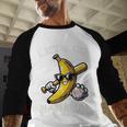 Lets Go Bananas Baseball Retro Sports Boys Kids Men Youth Premium Tri-Blend Baseball Raglan Shirt