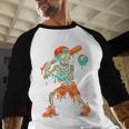 Halloween Baseball Skeleton Ice Cream Drip Baseball Boys Kid Baseball Raglan Shirt