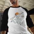 Halloween Boys Batting Skeleton Baseball Baseball Raglan Shirt Halloween Boys Batting Skeleton Baseball Baseball Raglan Shirt