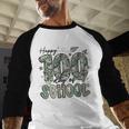 Happy 100th Day Of School Baseball Camo Boys Kids Toddler Baseball Raglan Shirt