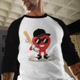 Heart Playing Baseball Valentine Baseball Baseball Raglan Shirt