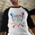 HUGvyn 100 Drippy Days Of School Baseball Ice Cream 100 Days Baseball Raglan Shirt