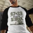 HUGvyn 6733 Days Of School Baseball 100 Days Camo Cap Boys Baseball Raglan Shirt
