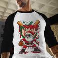 HUGvyn Santa Playing Baseball Ice Cream Drip Christmas Boys Baseball Raglan Shirt HUGvyn Santa Playing Baseball Ice Cream Drip Christmas Boys Baseball Raglan Shirt