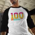 Ice Cream Drip 100 Days Of School Baseball Boys 100th Day Baseball Raglan Shirt