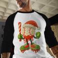 Ice Cream Drip Baseball Christmas Baseball Drip Candy Cane Baseball Raglan Shirt