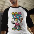 Ice Cream Drip Baseball Party 100 Days Of School Teacher Baseball Raglan Shirt Ice Cream Drip Baseball Party 100 Days Of School Teacher Baseball Raglan Shirt