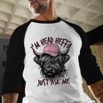 I'm Head Heffa Just Ask Me Bossy Highland Cow Baseball Cap Baseball Raglan Shirt I'm Head Heffa Just Ask Me Bossy Highland Cow Baseball Cap Baseball Raglan Shirt