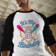 It's My 6th Birthday Baseball Fan Fun Party Celebration Baseball Raglan Shirt
