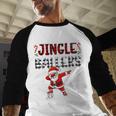 Jingle Ballers Plaid Santa Dabbing Baseball Christmas Baseball Raglan Shirt Jingle Ballers Plaid Santa Dabbing Baseball Christmas Baseball Raglan Shirt