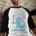 Just A Boy Who Loves Axolotls & Baseball Baseball Raglan Shirt