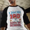 I Just Hit 100 Days Of School Baseball 100th Day Boys Kids Baseball Raglan Shirt