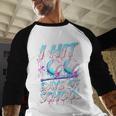 Kids 100 Days Of School 100th Day Baseball Ice Cream Drip Baseball Raglan Shirt