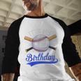 Kids 8th Baseball Birthday Party Boys Sport Fan 8 Years Old Baseball Raglan Shirt