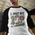 Kids I Just Hit 100 Days Boys 100 Days Of School Baseball Kids Baseball Raglan Shirt