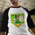 Leprechaun Baseball St Patricks Day Ice Cream Drip Men Boys Baseball Raglan Shirt