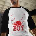Little Slugger Boy Coming Soon Baby Announcement Baseball Baseball Raglan Shirt