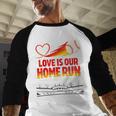 Love Is Our Home Run Baseball Valentine Couple Baseball Raglan Shirt