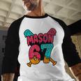 Mason 67 Ice Cream Drip Baseball Meme Baseball Raglan Shirt