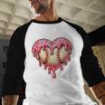 Melting Baseball Drip Heart Softball Player Lover Ice Cream Baseball Raglan Shirt Melting Baseball Drip Heart Softball Player Lover Ice Cream Baseball Raglan Shirt