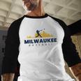 Milwaukee Baseball Minimalist City Skyline Baseball Lover Baseball Raglan Shirt Milwaukee Baseball Minimalist City Skyline Baseball Lover Baseball Raglan Shirt