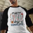 Mission 100 Days Complete Baseball 100th Day Of School Boys Baseball Raglan Shirt