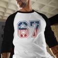 Number 67 USA Raglan Baseball Tee Baseball Raglan Shirt