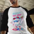 Respect The Drip Baseball Bat Sunglasses Mascot Baseball Raglan Shirt Respect The Drip Baseball Bat Sunglasses Mascot Baseball Raglan Shirt