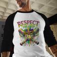 Respect The Drip Mardi Gras Baseball Ice Cream Boys Carnival Baseball Raglan Shirt