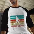 Retro Hit Hard Run Fast Turn Left Baseball Lover Baseball Raglan Shirt Retro Hit Hard Run Fast Turn Left Baseball Lover Baseball Raglan Shirt
