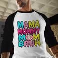 Retro Mama Mommy Mom Bruh Baseball Women Girls Baseball Raglan Shirt