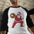 Santa Playing Baseball Baseball Lover Baseballer Xmas Baseball Raglan Shirt Santa Playing Baseball Baseball Lover Baseballer Xmas Baseball Raglan Shirt