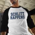 Schlitt Happens NY Bronx I Heart Baseball Apparel Baseball Raglan Shirt