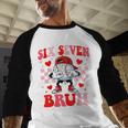 Six Seven 67 Bruh 6 7 Meme Baseball Ice Cream Drip Valentine Baseball Raglan Shirt