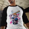 Skeleton Baseball Drip Boy Youth Dripping Baseball Halloween Baseball Raglan Shirt