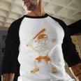 Skeleton Baseball Player Costume Halloween Men Boys Baseball Raglan Shirt