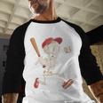 Skeleton Batting Baseball Halloween Boys Men Kids Baseball Raglan Shirt
