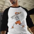 Skeleton Batting Baseball Halloween Baseball Raglan Shirt