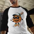Spooky Jack O Lantern Baseball Halloween Costumes Boys Baseball Raglan Shirt